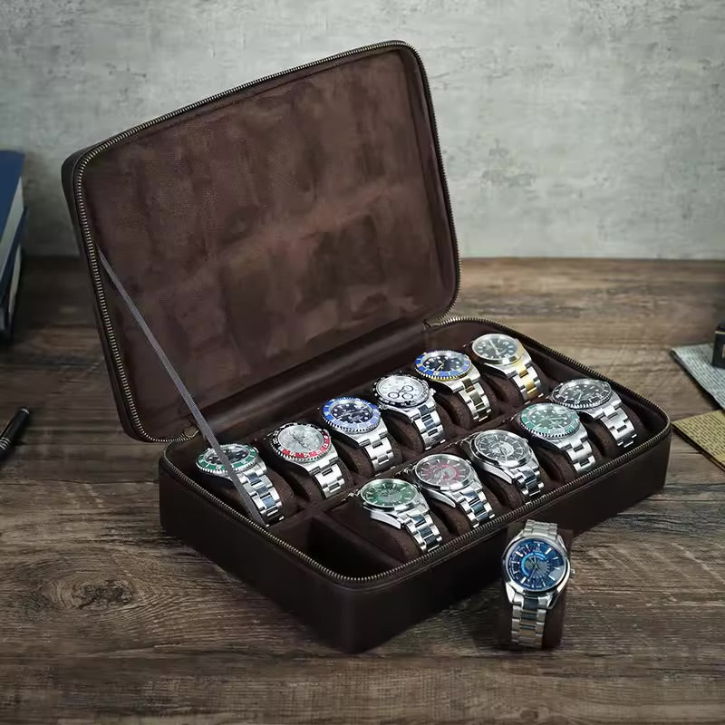 BOITE À MONTRES - ÉTUI CUIR PRESTIGE